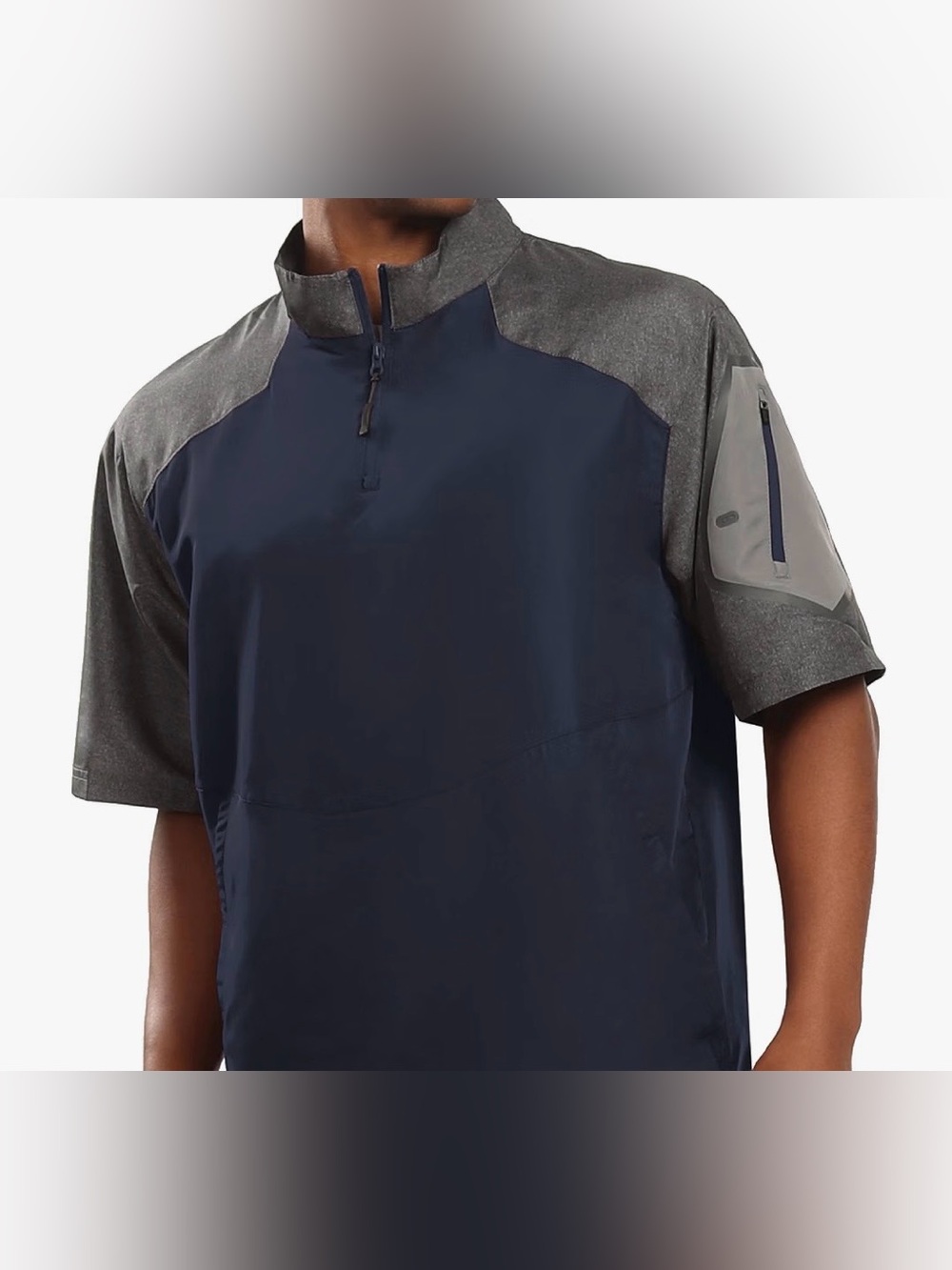 NWT Holloway Size L Navy Gray Cage Jacket Golf Pullover